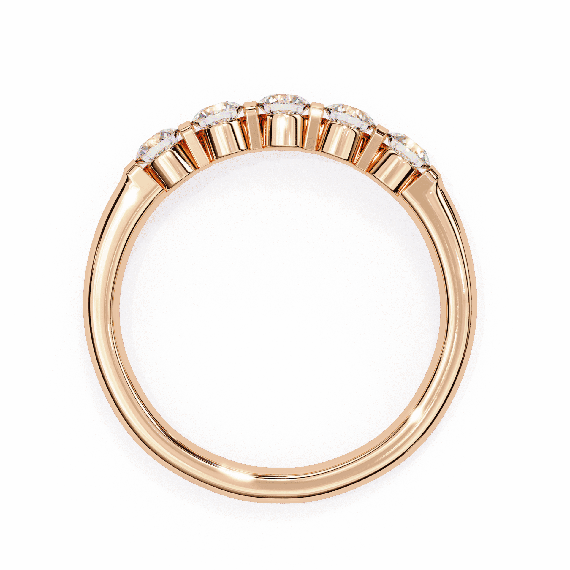 0.5 Carat Round Eternity Engagement Ring in Moissanite | House of Estara