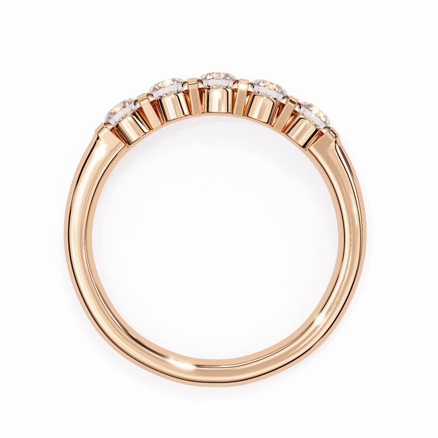 0.5 Carat Round Eternity Engagement Ring in Moissanite | House of Estara