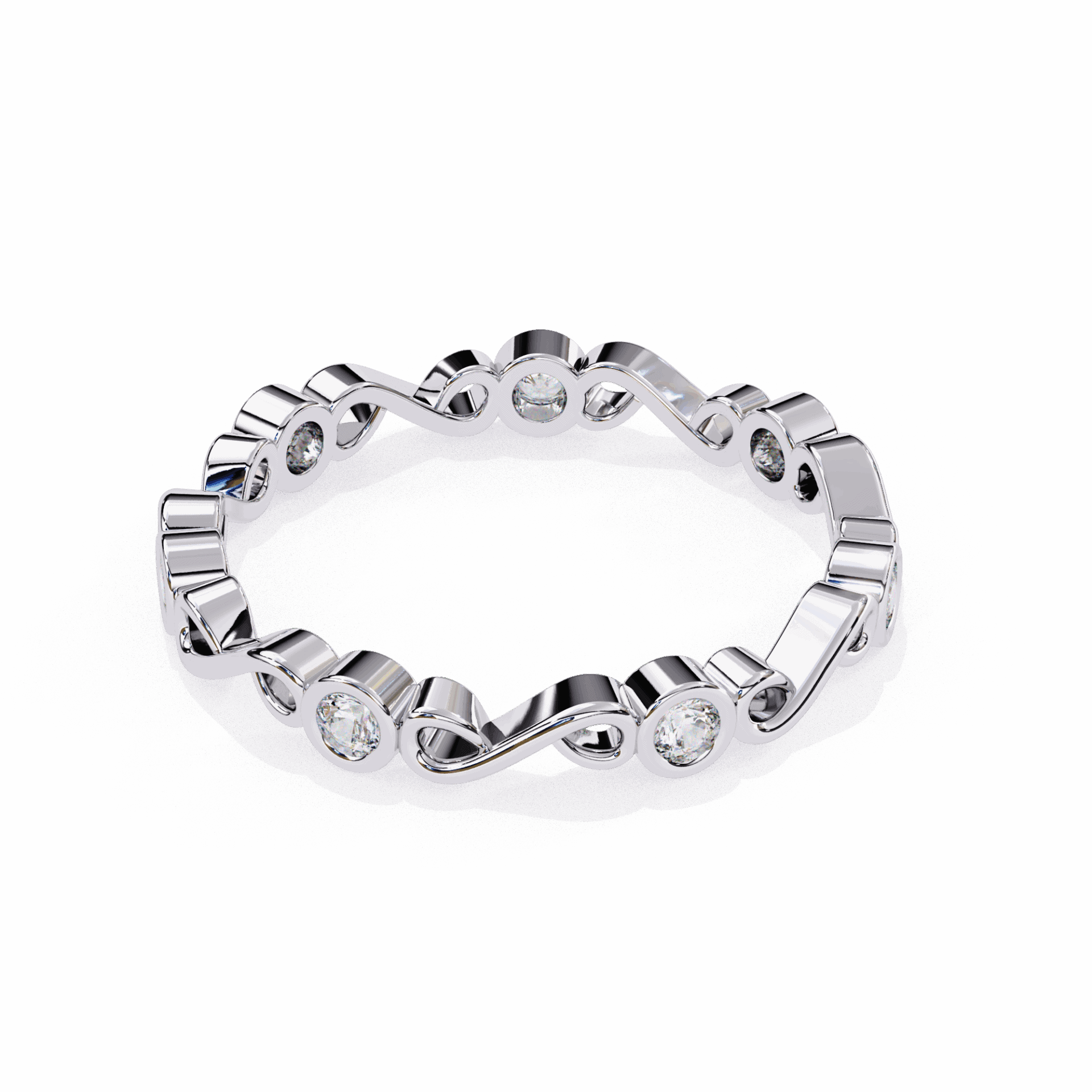 0.25 Carat Round Minimal Band in Moissanite | House of Estara