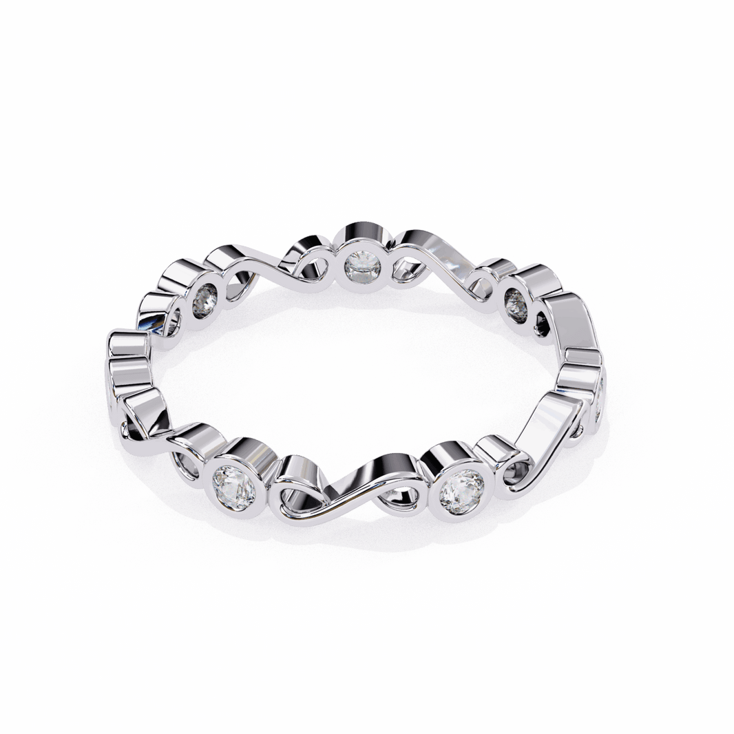 0.25 Carat Round Minimal Band in Moissanite | House of Estara