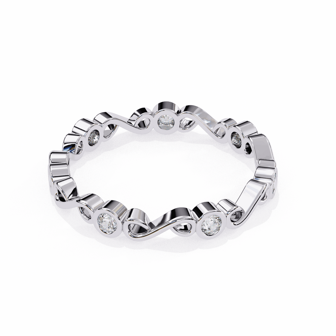 0.25 Carat Round Minimal Band in Moissanite | House of Estara