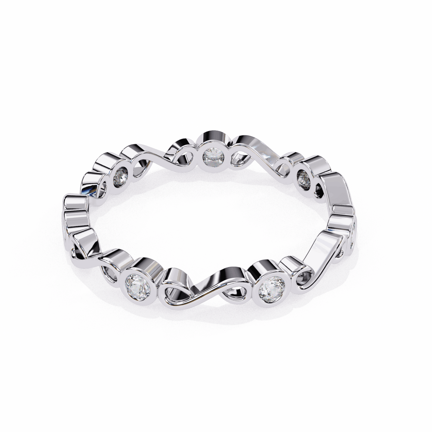 0.25 Carat Round Minimal Band in Moissanite | House of Estara