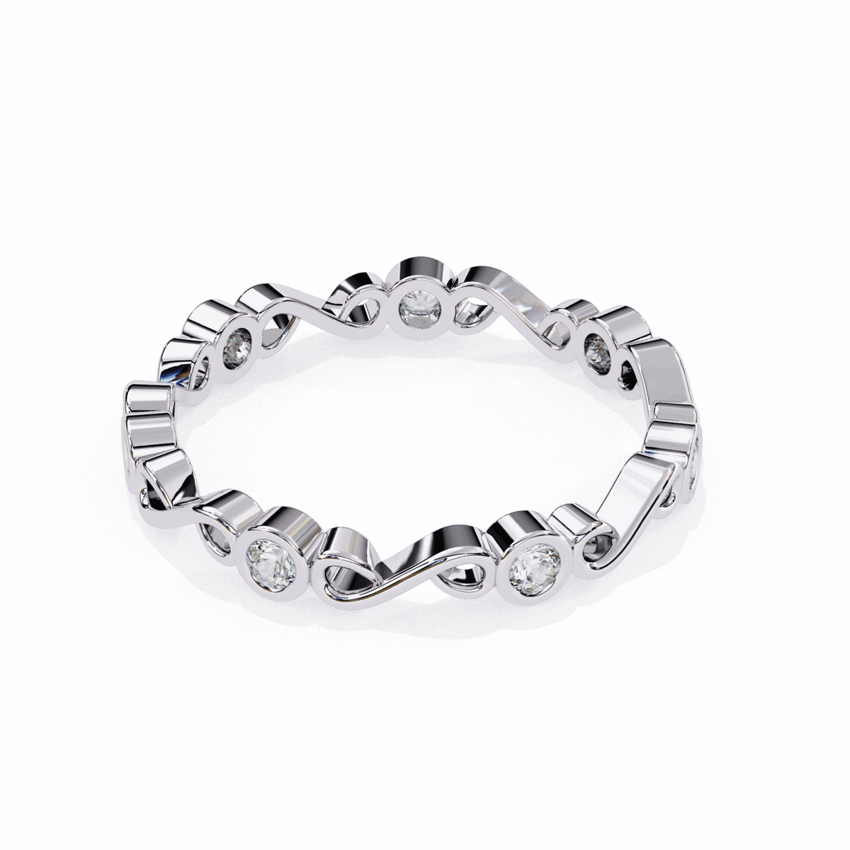 0.25 Carat Round Minimal Band in Moissanite | House of Estara