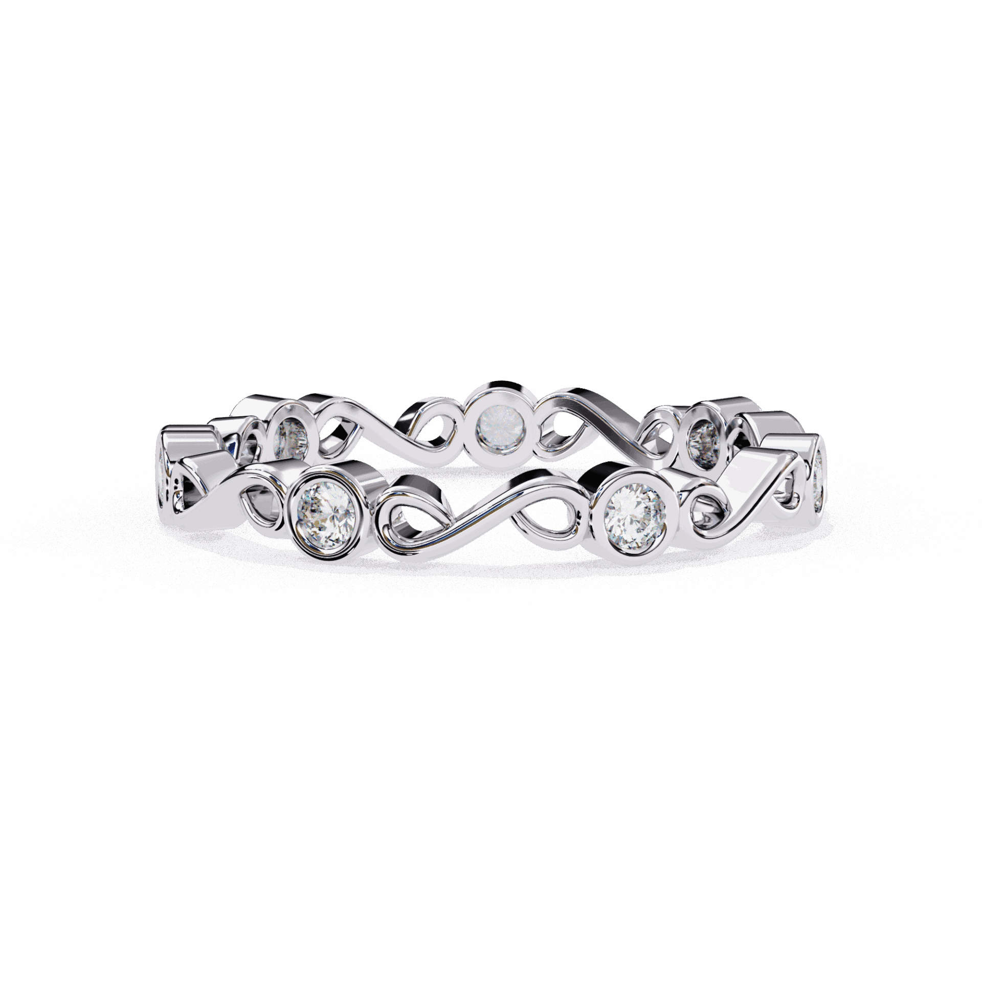0.25 Carat Round Minimal Band in Moissanite | House of Estara