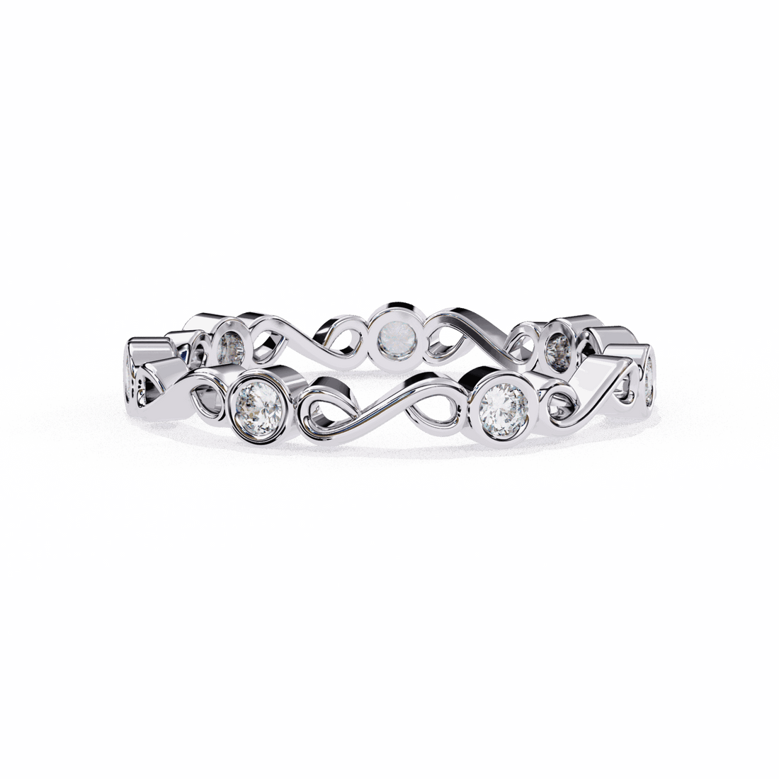 0.25 Carat Round Minimal Band in Moissanite | House of Estara