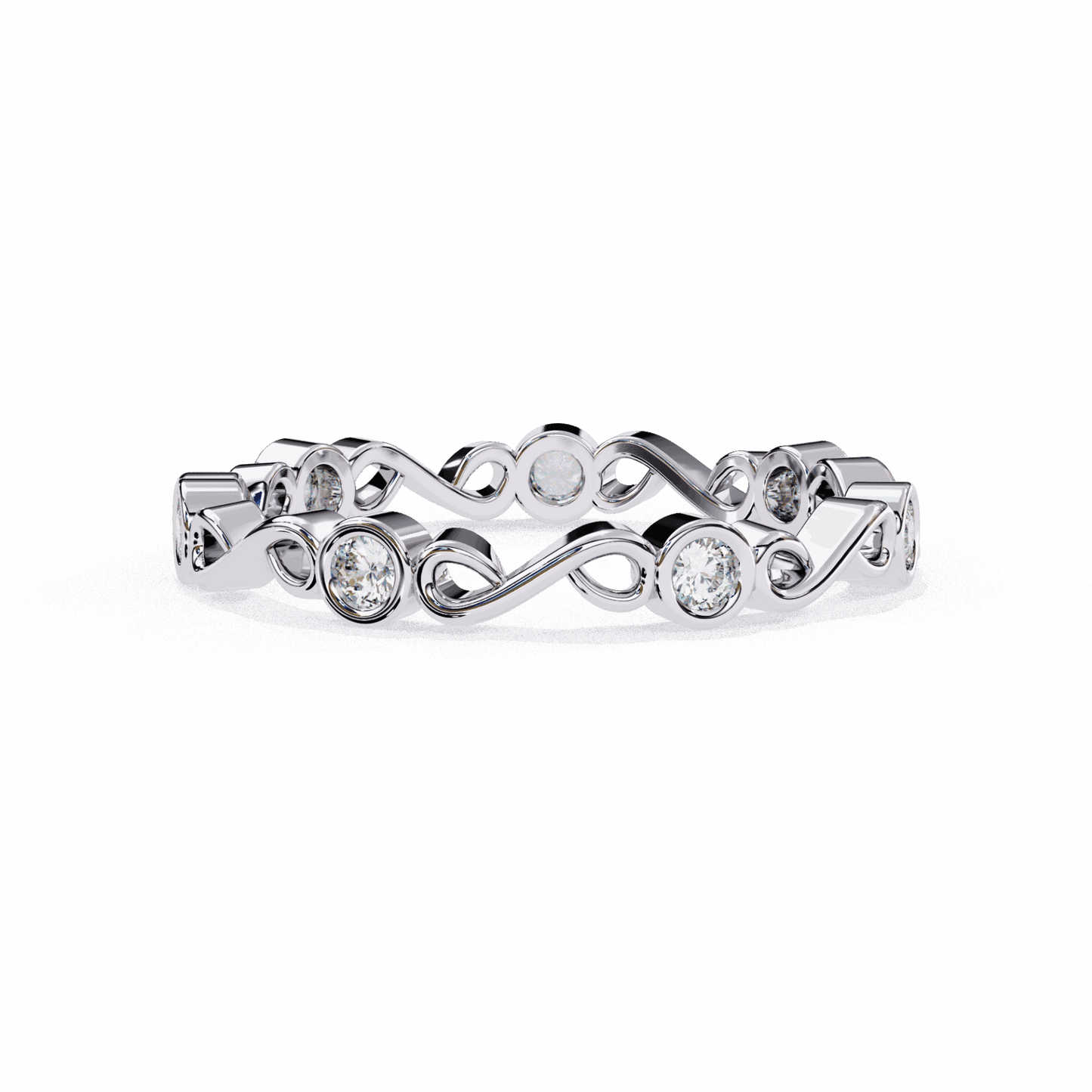 0.25 Carat Round Minimal Band in Moissanite | House of Estara