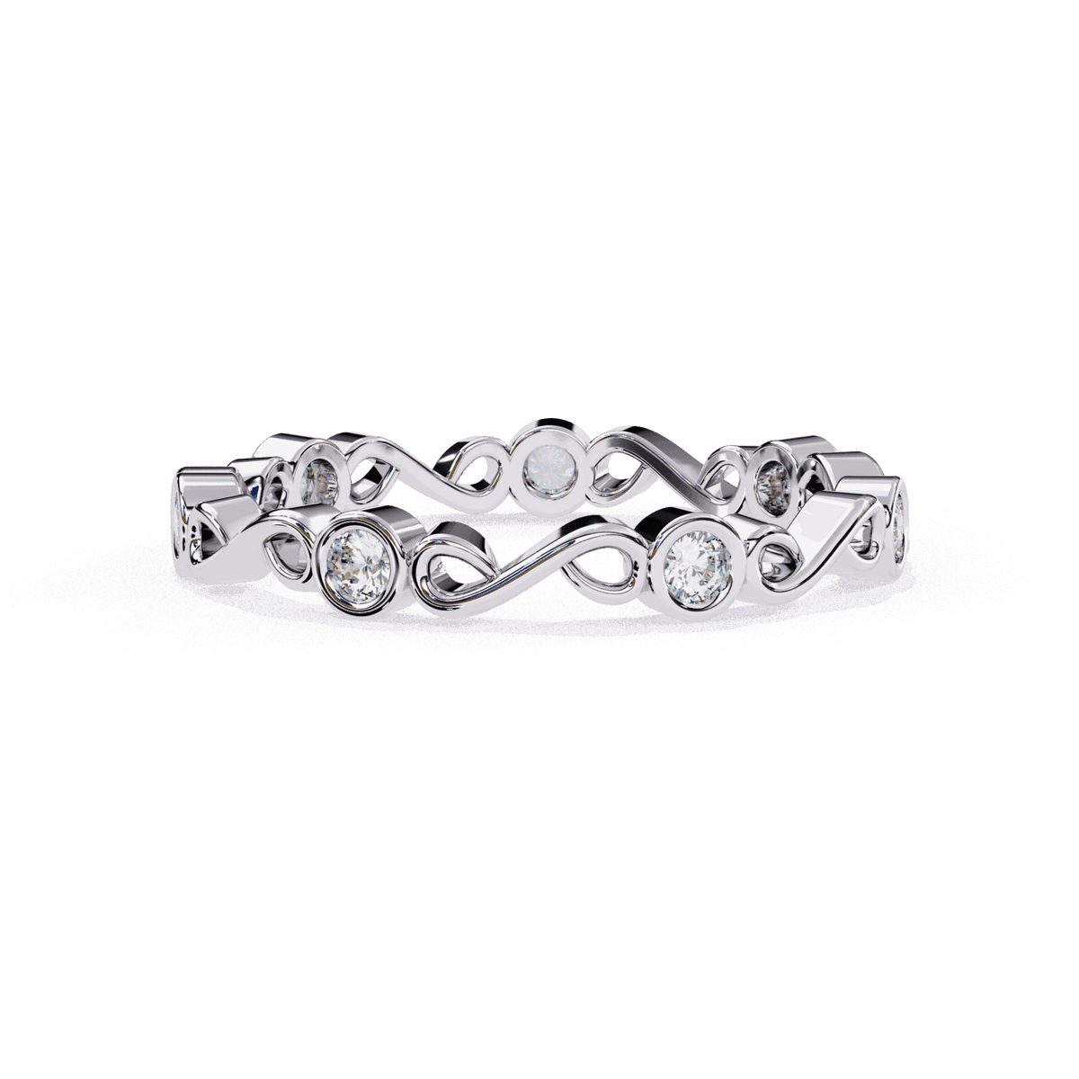 0.25 Carat Round Minimal Band in Moissanite | House of Estara