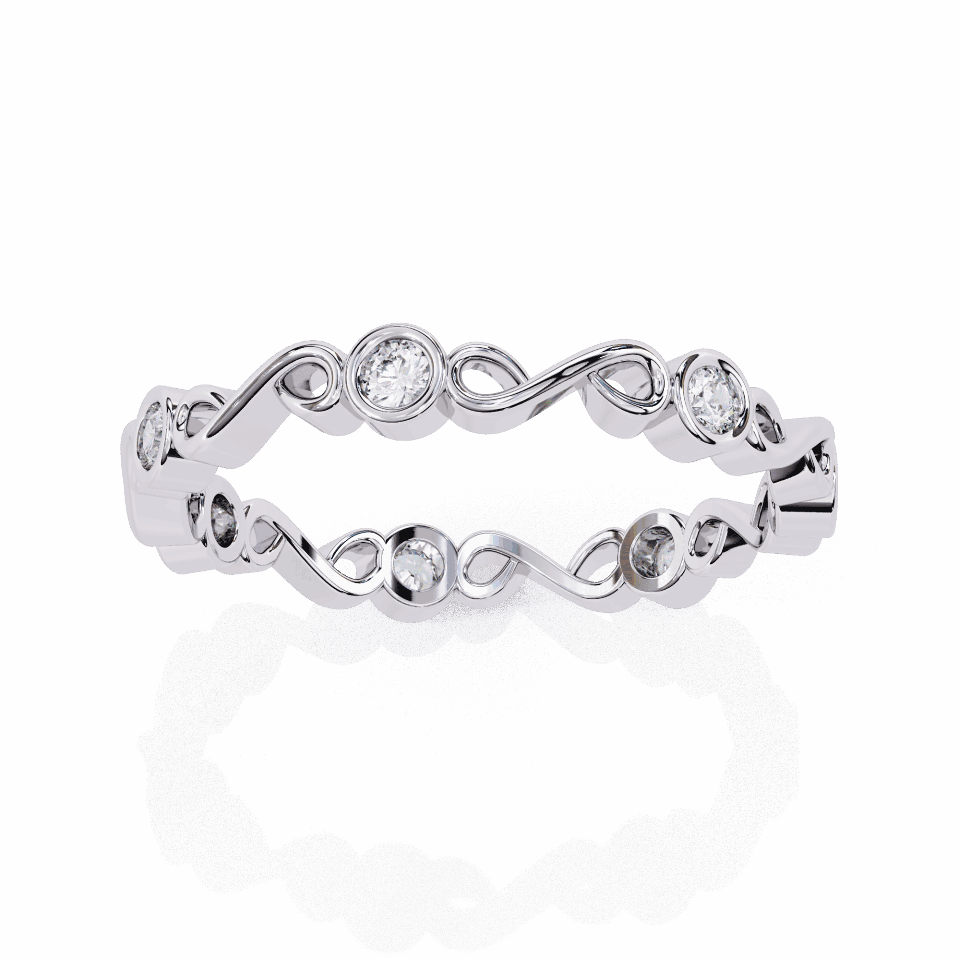 0.25 Carat Round Minimal Band in Moissanite | House of Estara