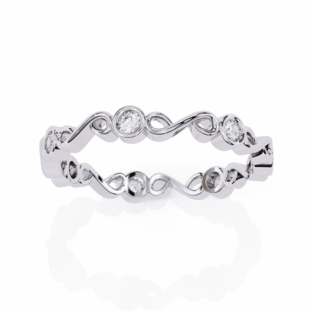 0.25 Carat Round Minimal Band in Moissanite | House of Estara