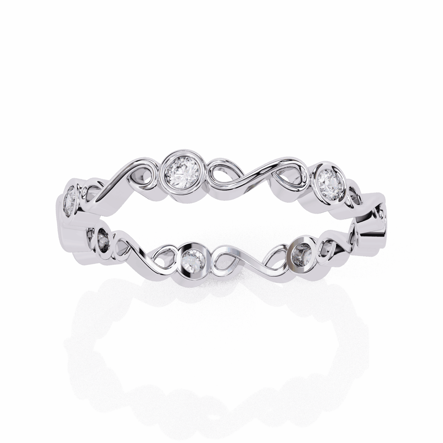 0.25 Carat Round Minimal Band in Moissanite | House of Estara