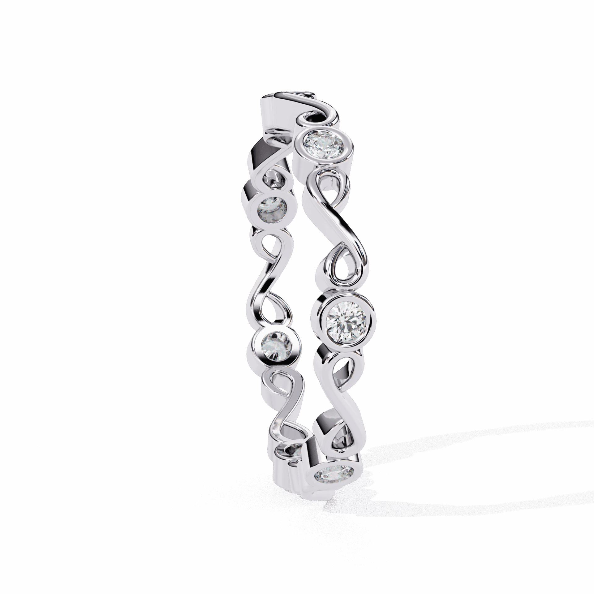 0.25 Carat Round Minimal Band in Moissanite | House of Estara