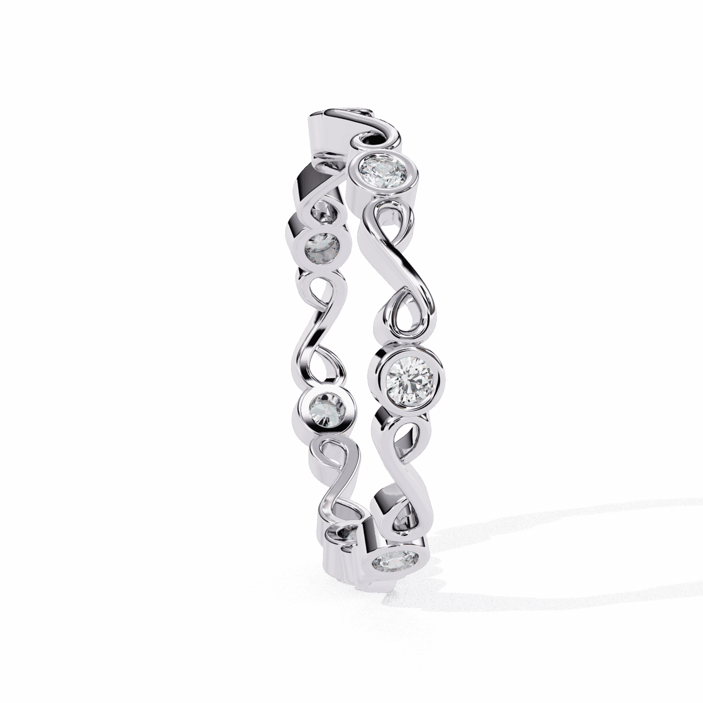 0.25 Carat Round Minimal Band in Moissanite | House of Estara