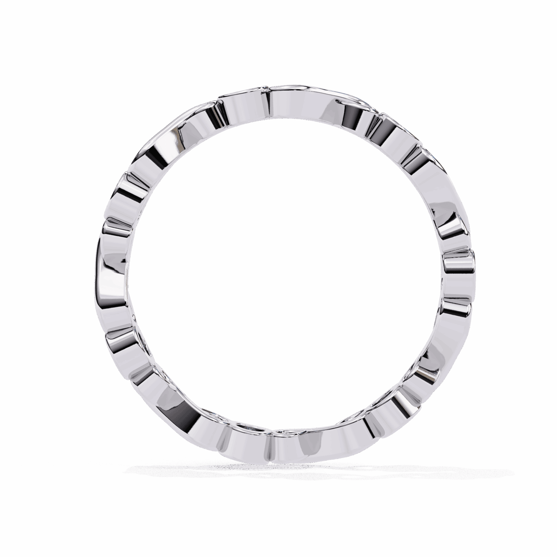 0.25 Carat Round Minimal Band in Moissanite | House of Estara