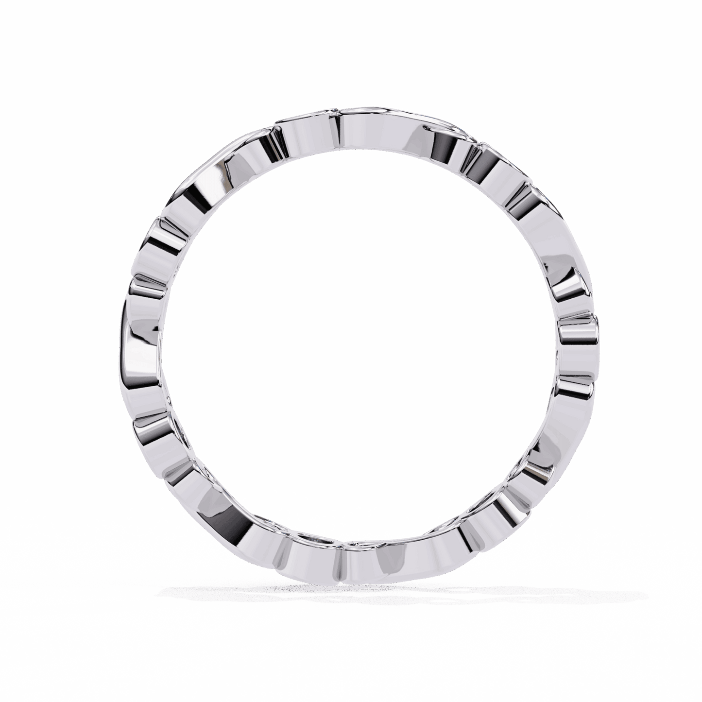 0.25 Carat Round Minimal Band in Moissanite | House of Estara