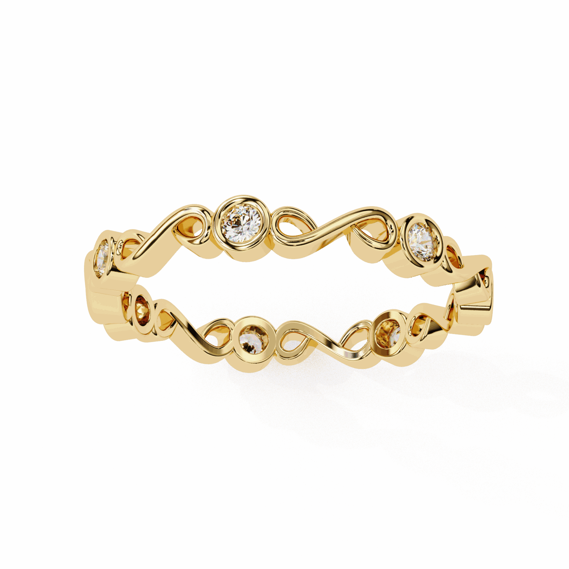 0.25 Carat Round Minimal Band in Moissanite | House of Estara