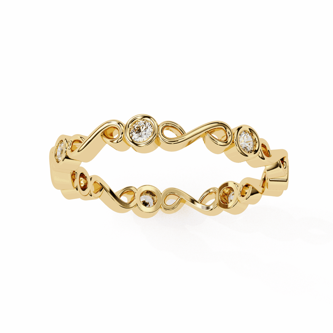 0.25 Carat Round Minimal Band in Moissanite | House of Estara