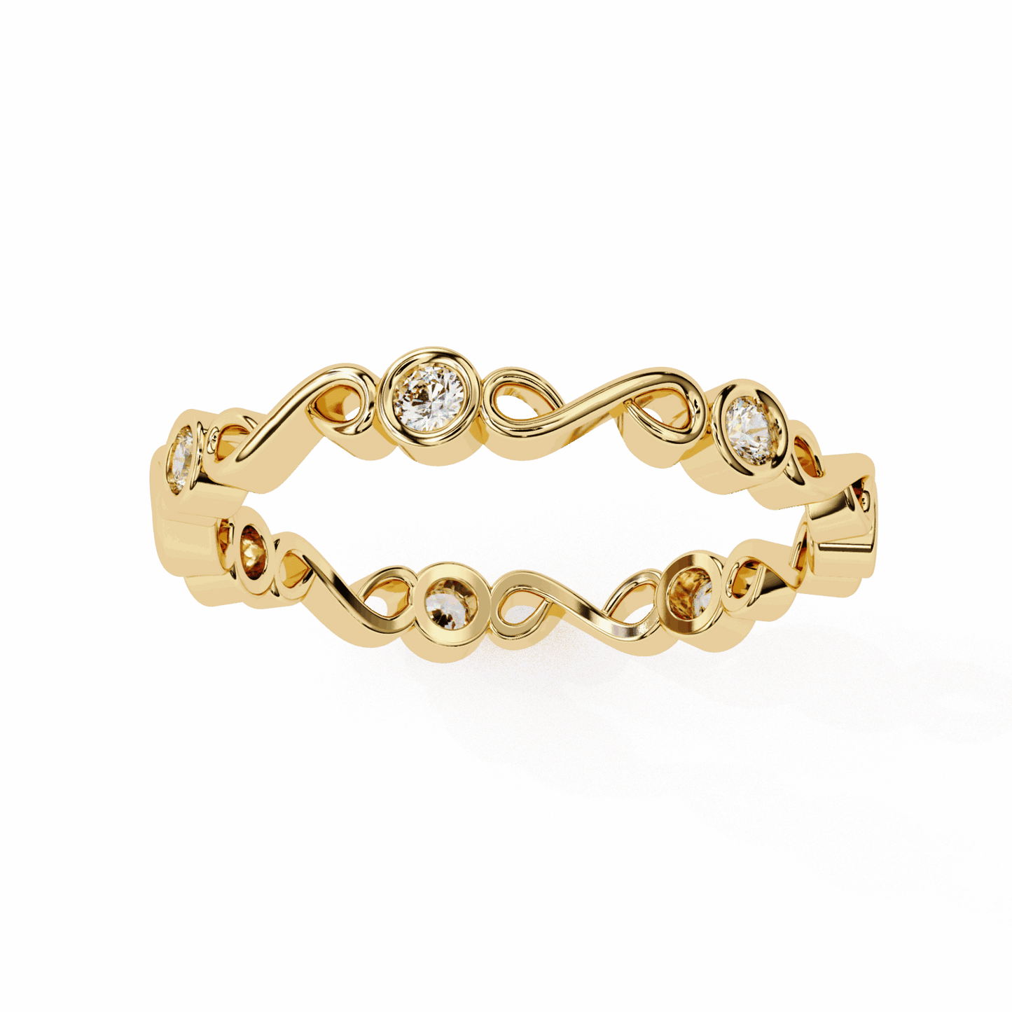 0.25 Carat Round Minimal Band in Moissanite | House of Estara