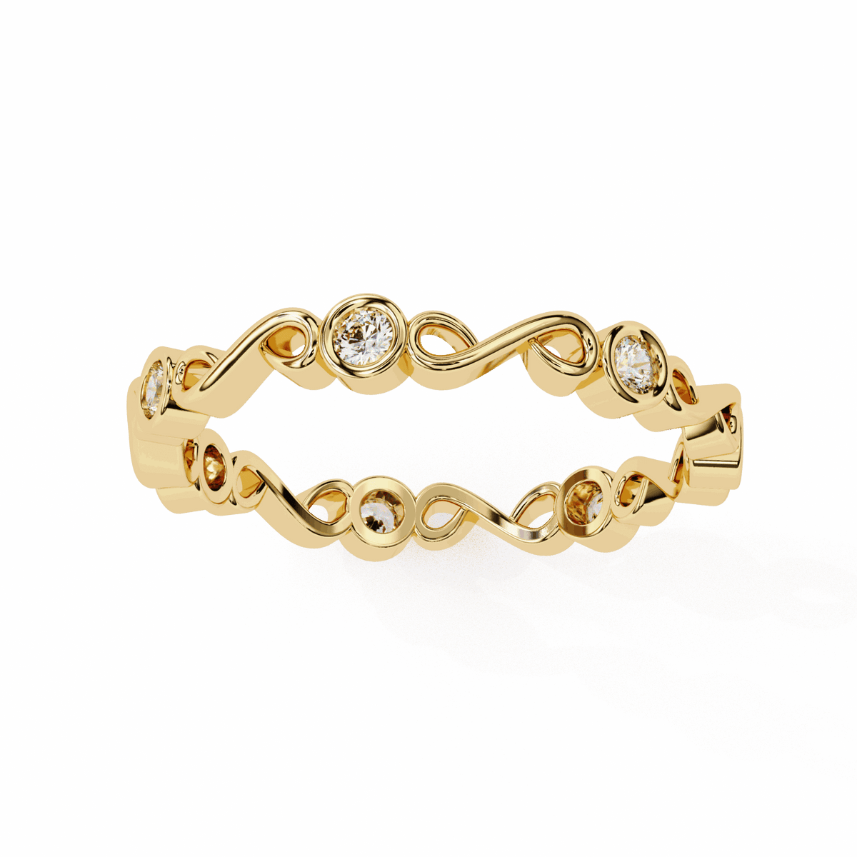 0.25 Carat Round Minimal Band in Moissanite | House of Estara