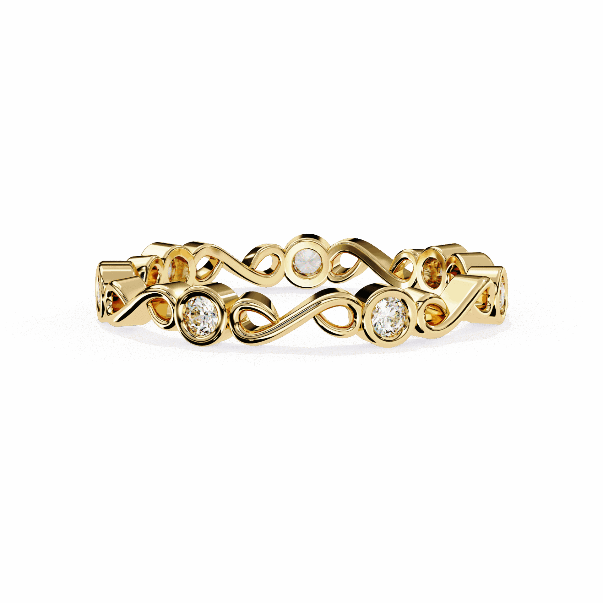 0.25 Carat Round Minimal Band in Moissanite | House of Estara