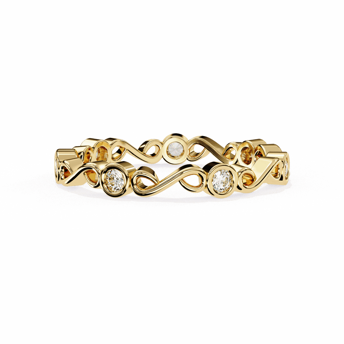 0.25 Carat Round Minimal Band in Moissanite | House of Estara