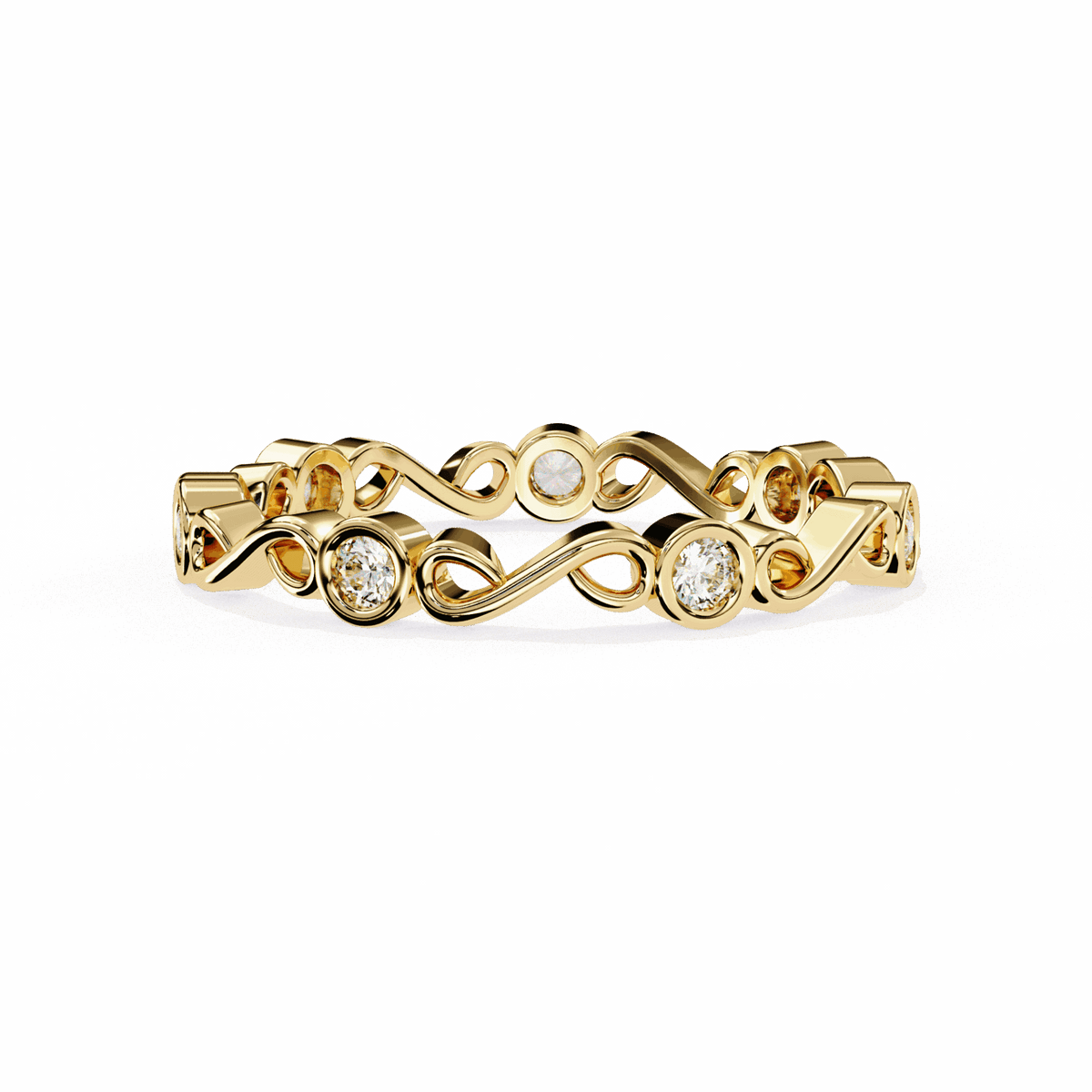 0.25 Carat Round Minimal Band in Moissanite | House of Estara