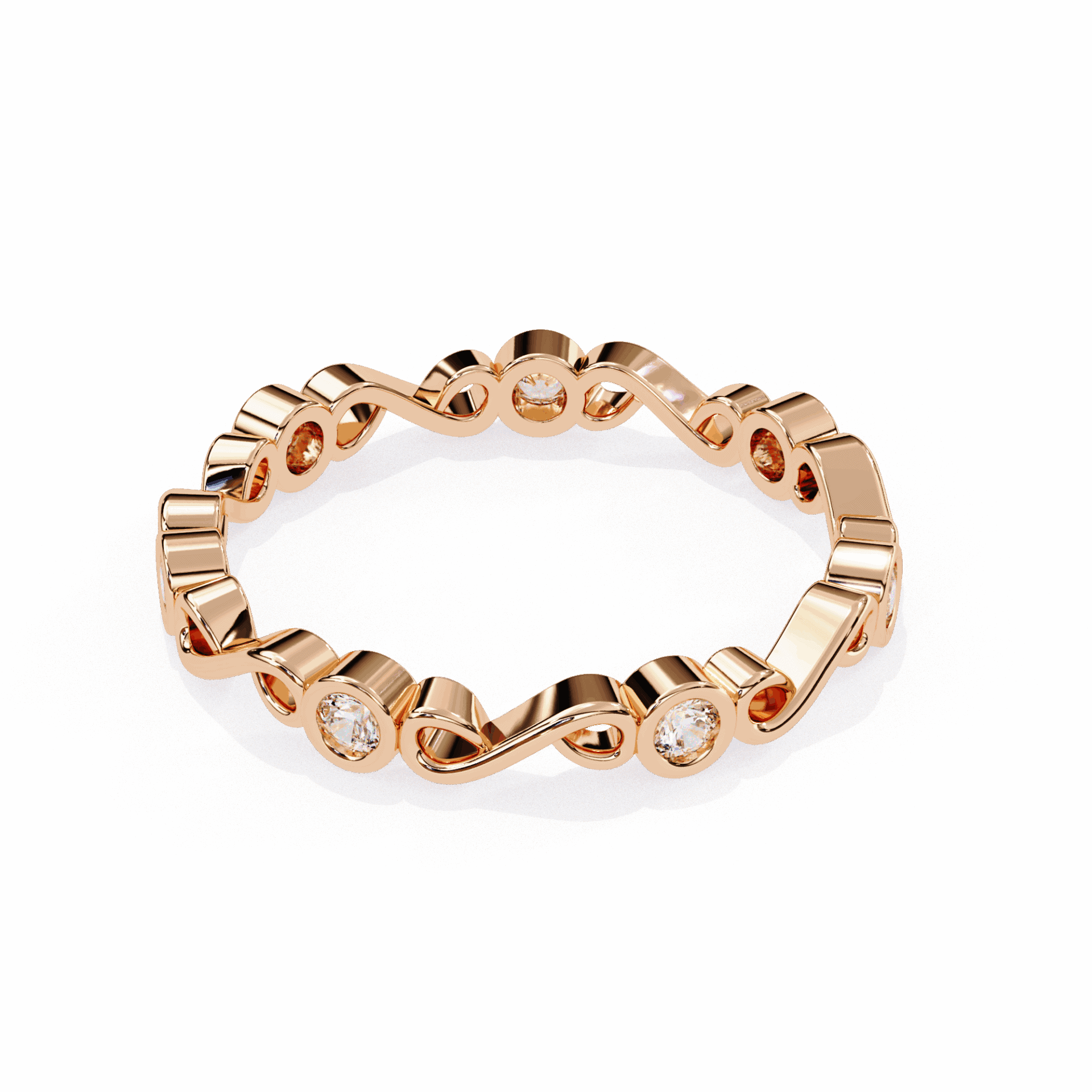 0.25 Carat Round Minimal Band in Moissanite | House of Estara