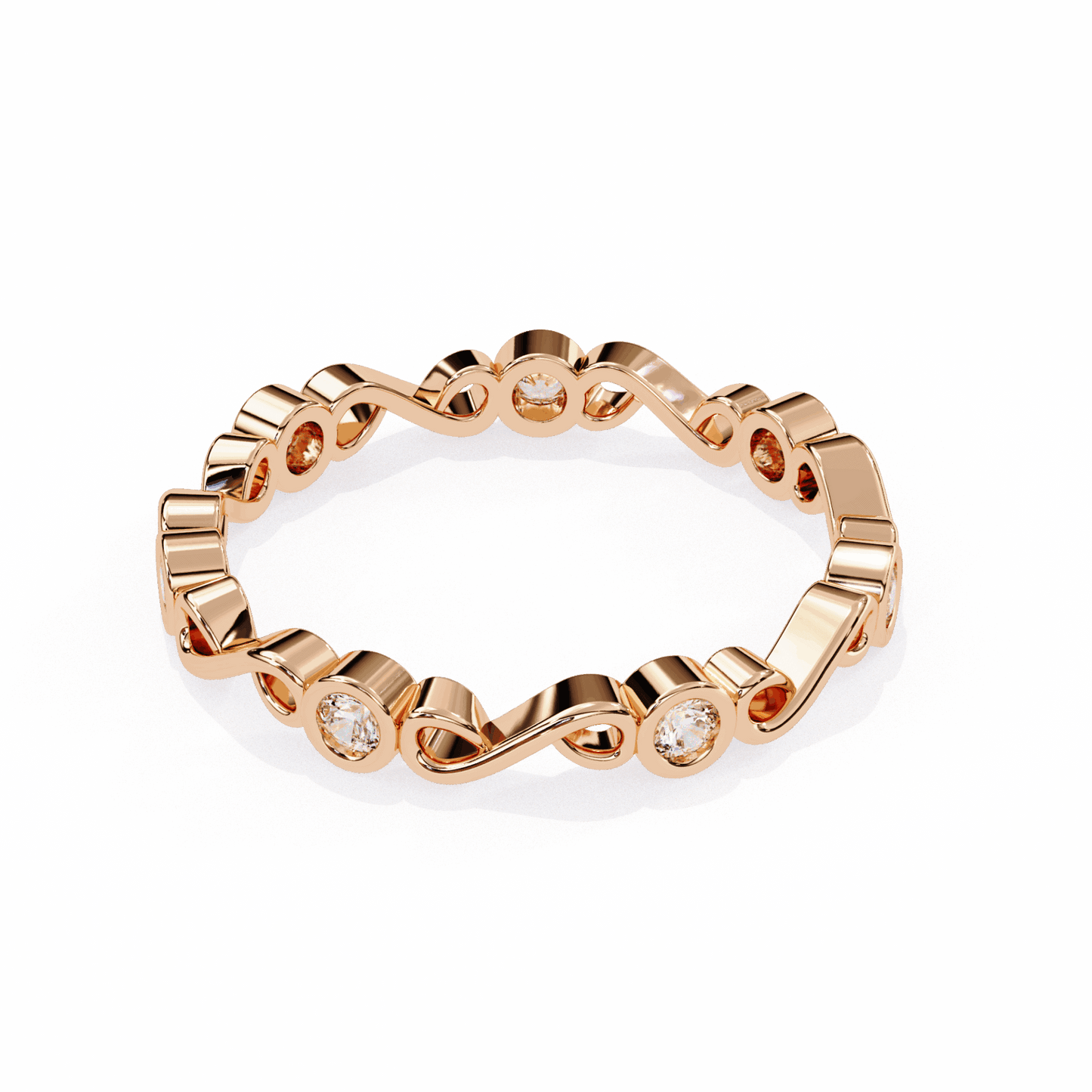0.25 Carat Round Minimal Band in Moissanite | House of Estara