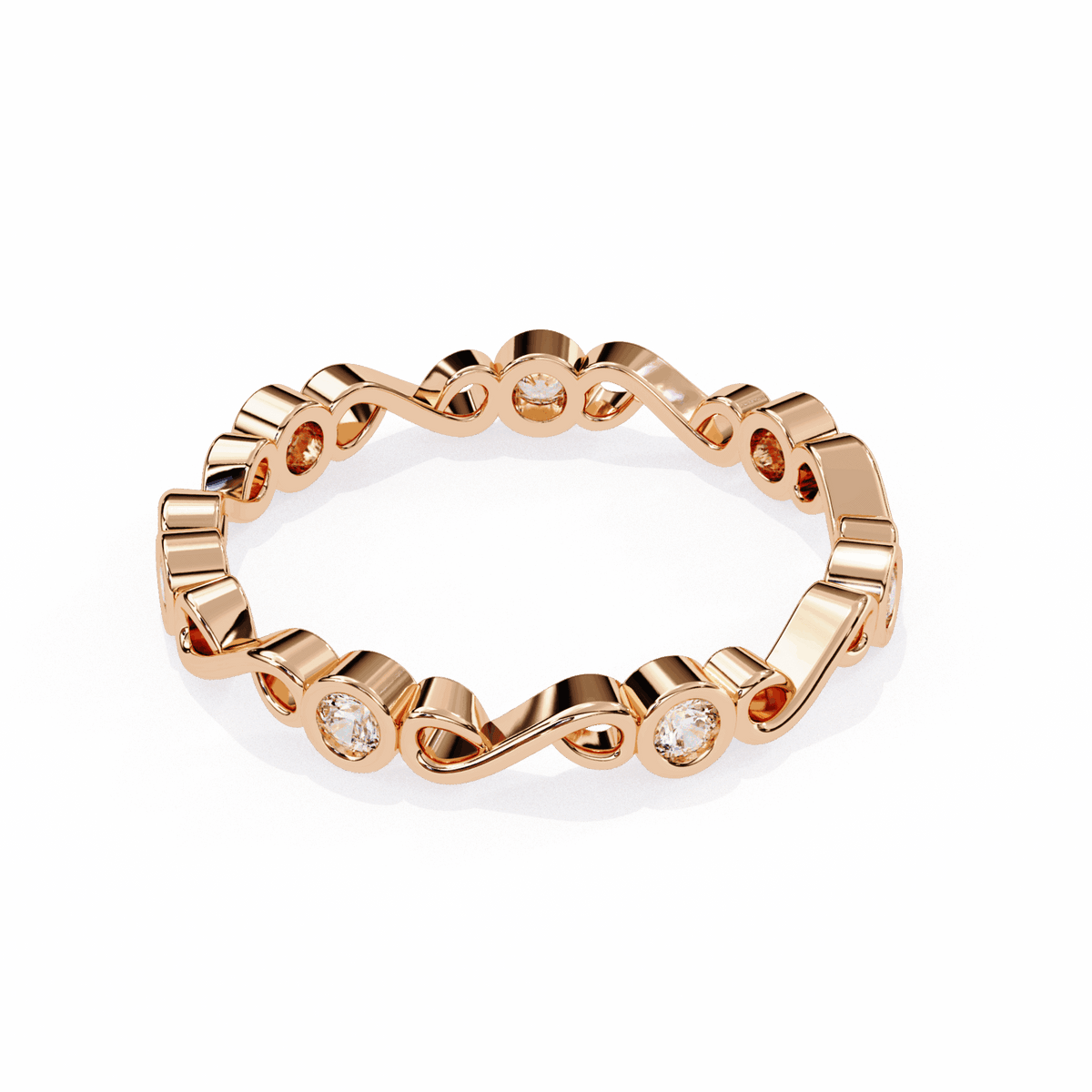 0.25 Carat Round Minimal Band in Moissanite | House of Estara