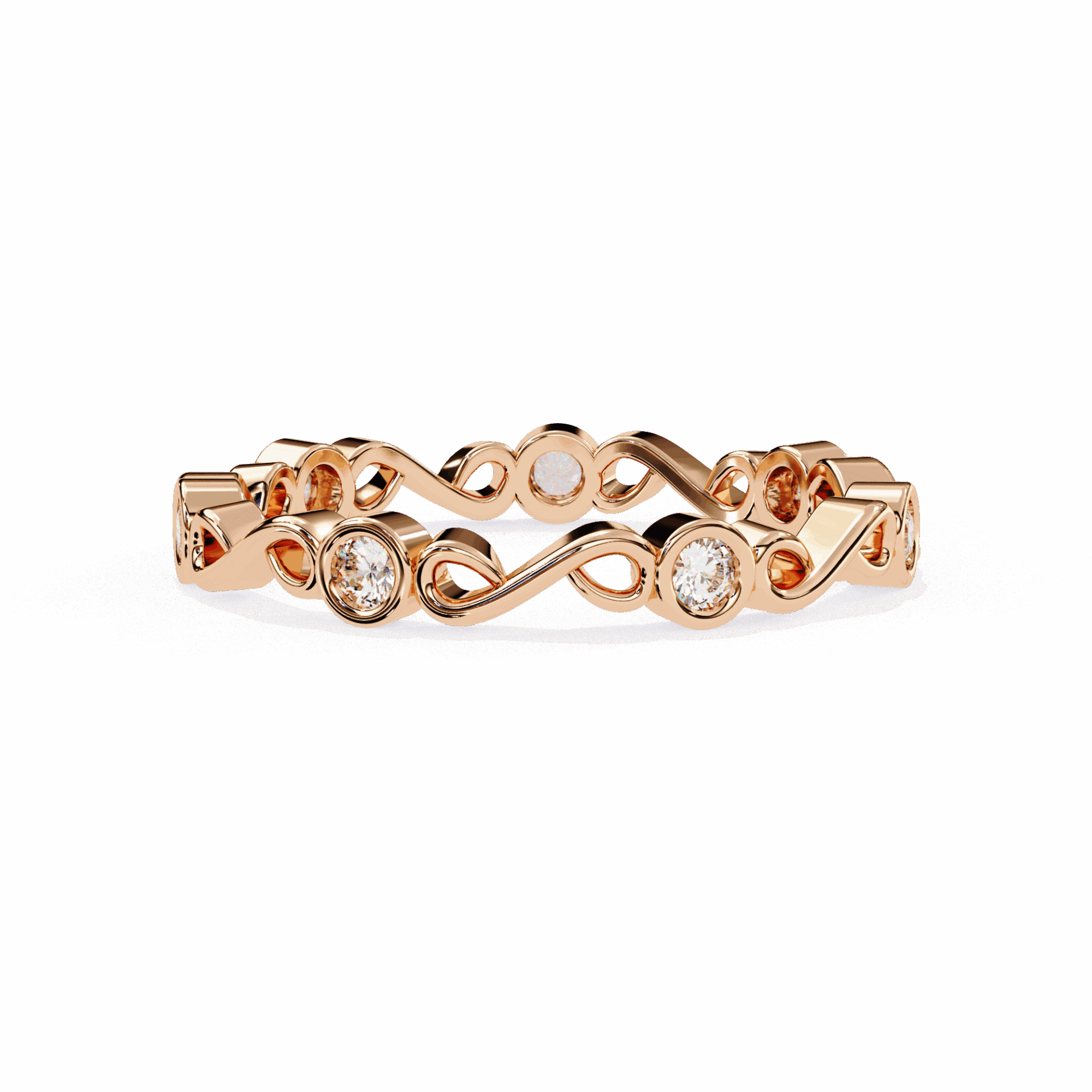 0.25 Carat Round Minimal Band in Moissanite | House of Estara