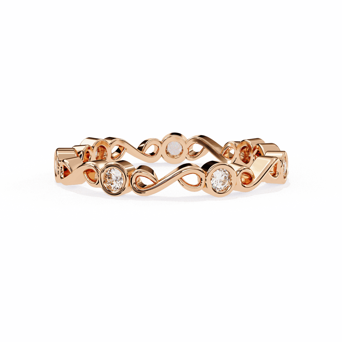 0.25 Carat Round Minimal Band in Moissanite | House of Estara