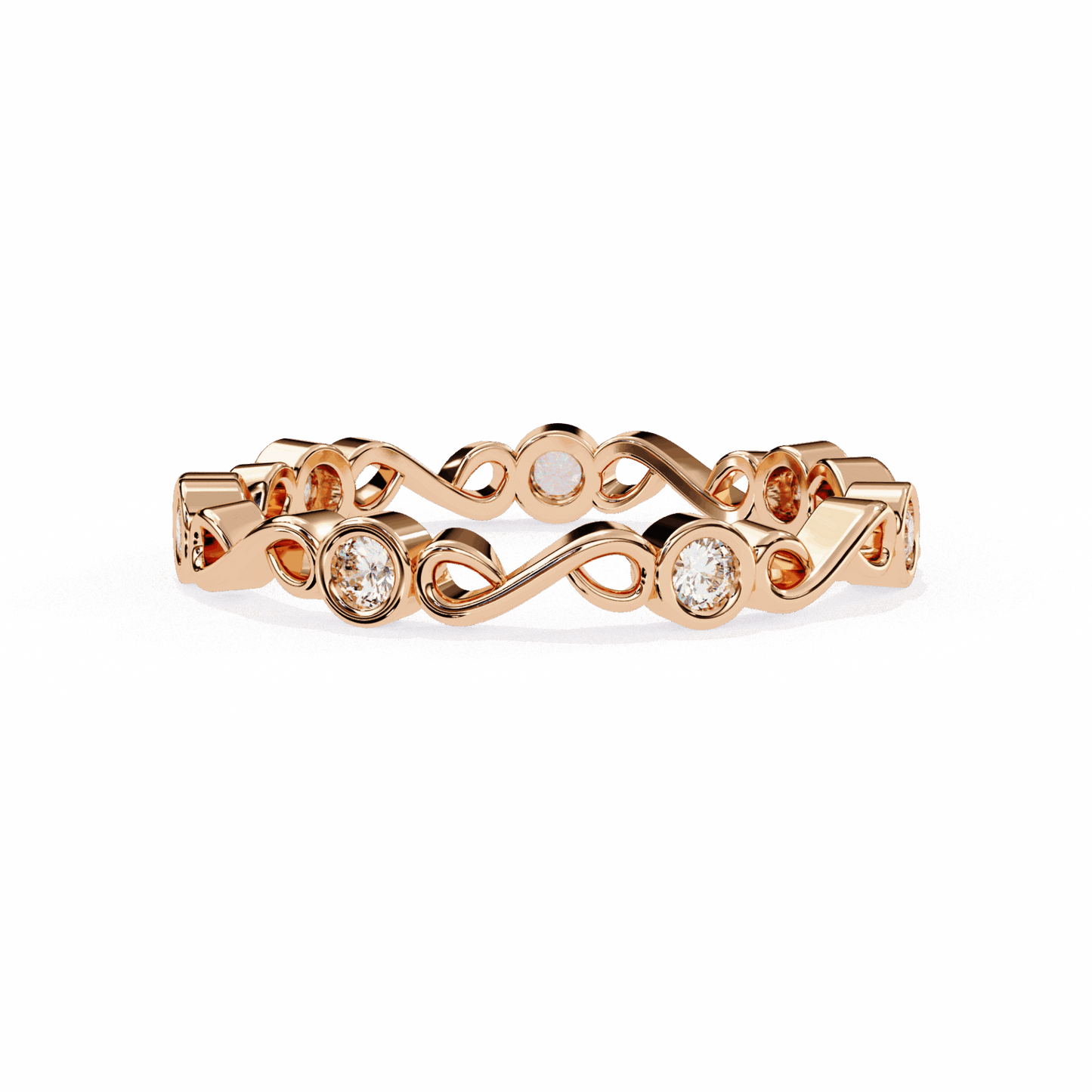 0.25 Carat Round Minimal Band in Moissanite | House of Estara