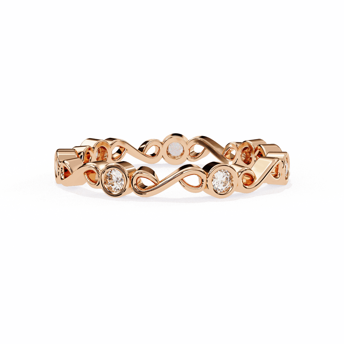 0.25 Carat Round Minimal Band in Moissanite | House of Estara