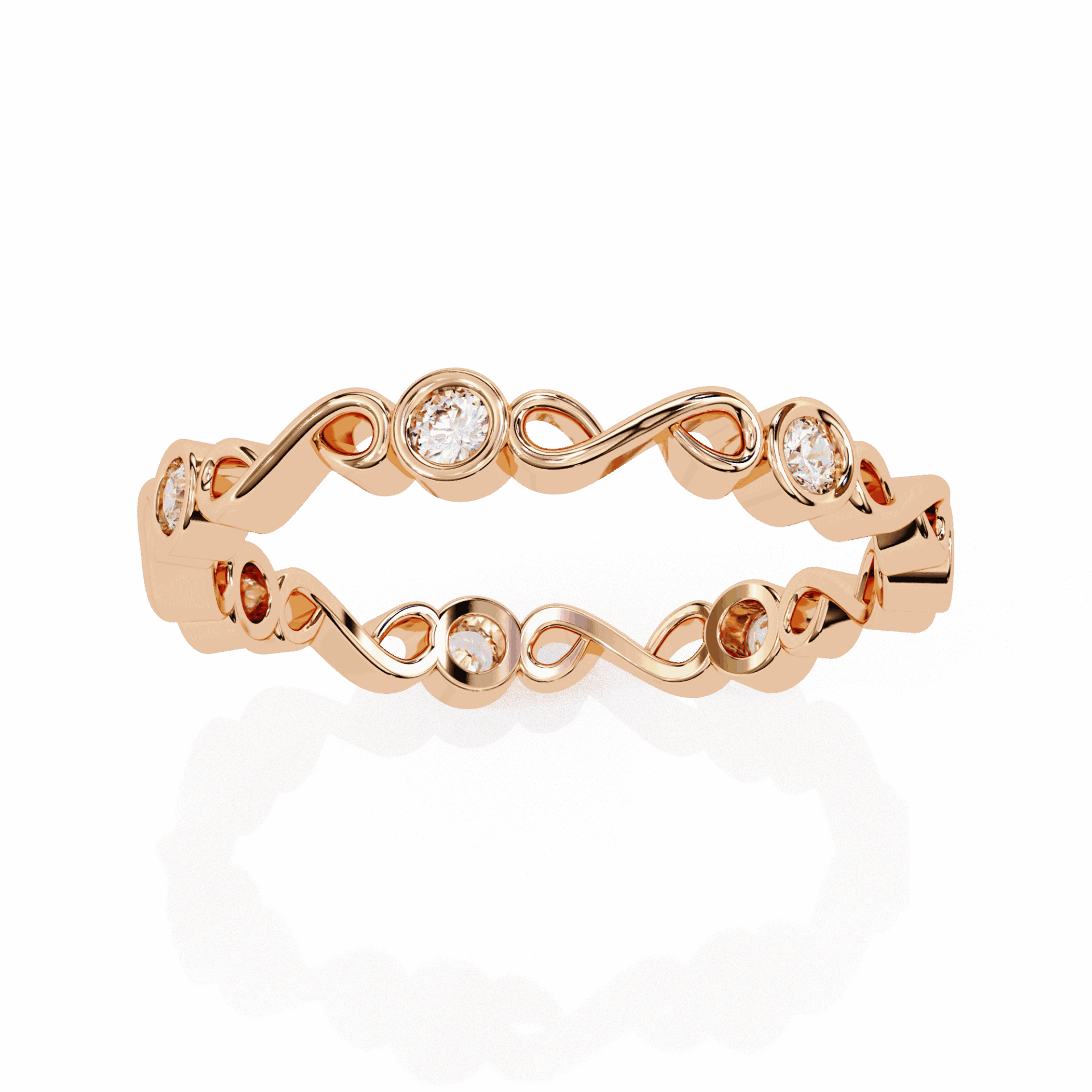 0.25 Carat Round Minimal Band in Moissanite | House of Estara
