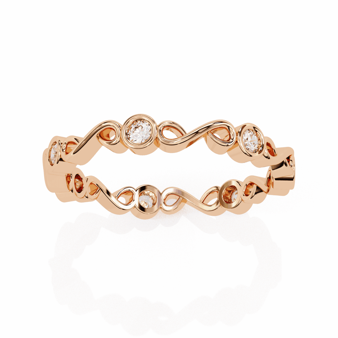 0.25 Carat Round Minimal Band in Moissanite | House of Estara