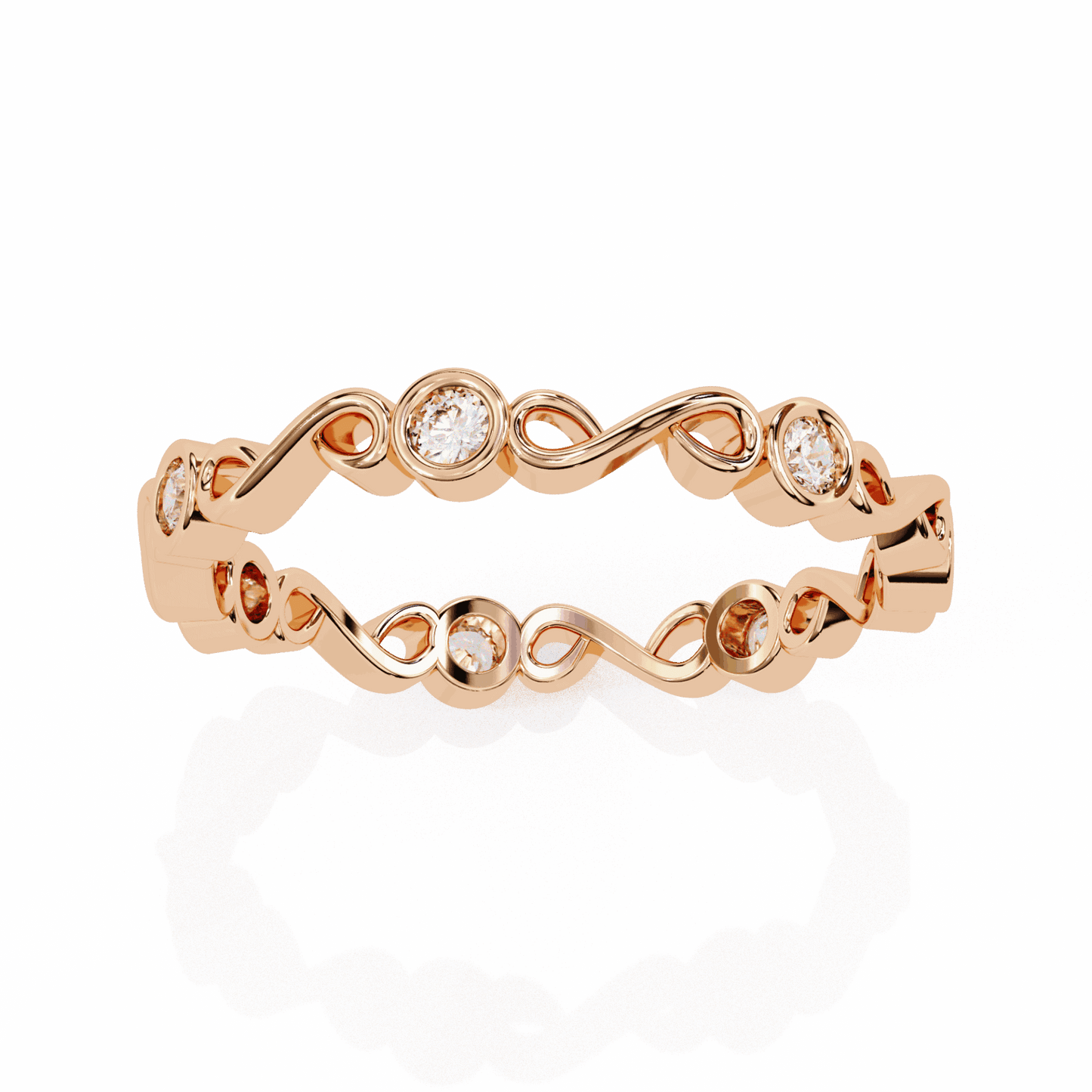 0.25 Carat Round Minimal Band in Moissanite | House of Estara