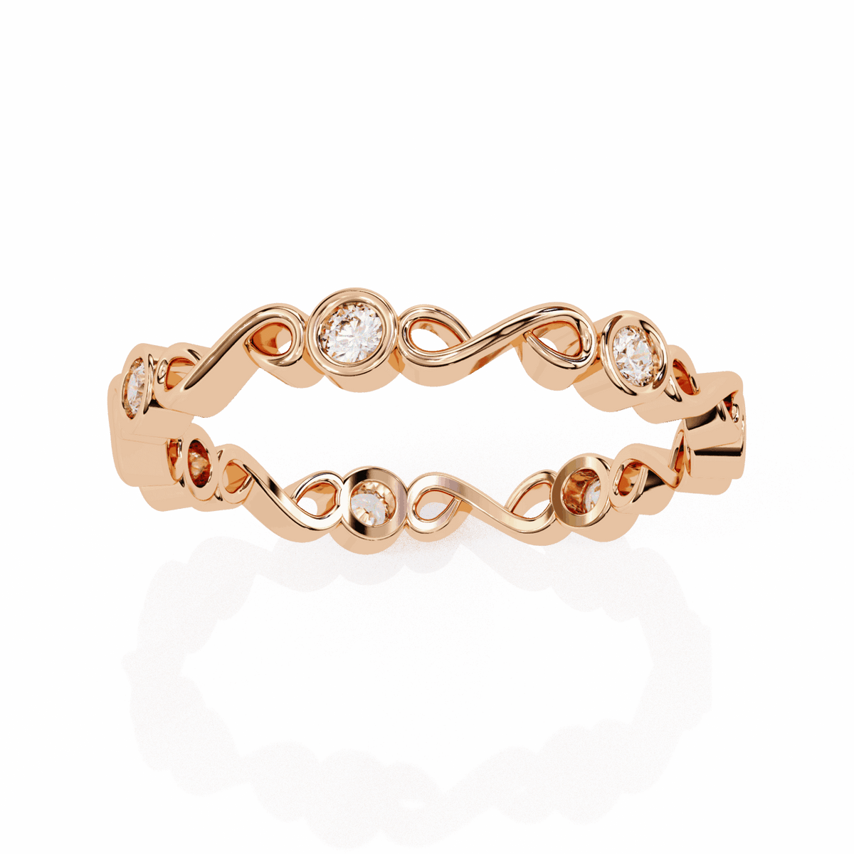 0.25 Carat Round Minimal Band in Moissanite | House of Estara