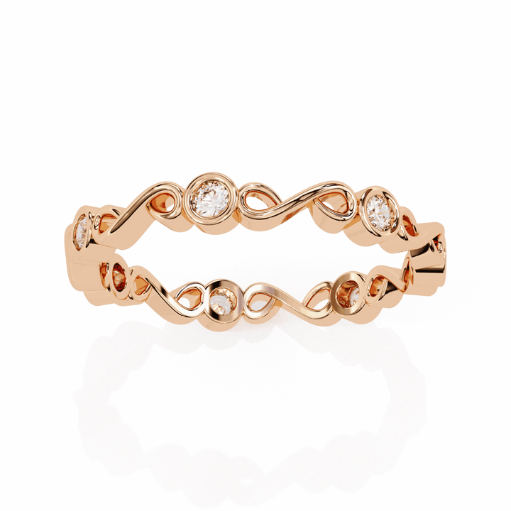 0.25 Carat Round Minimal Band in Moissanite | House of Estara