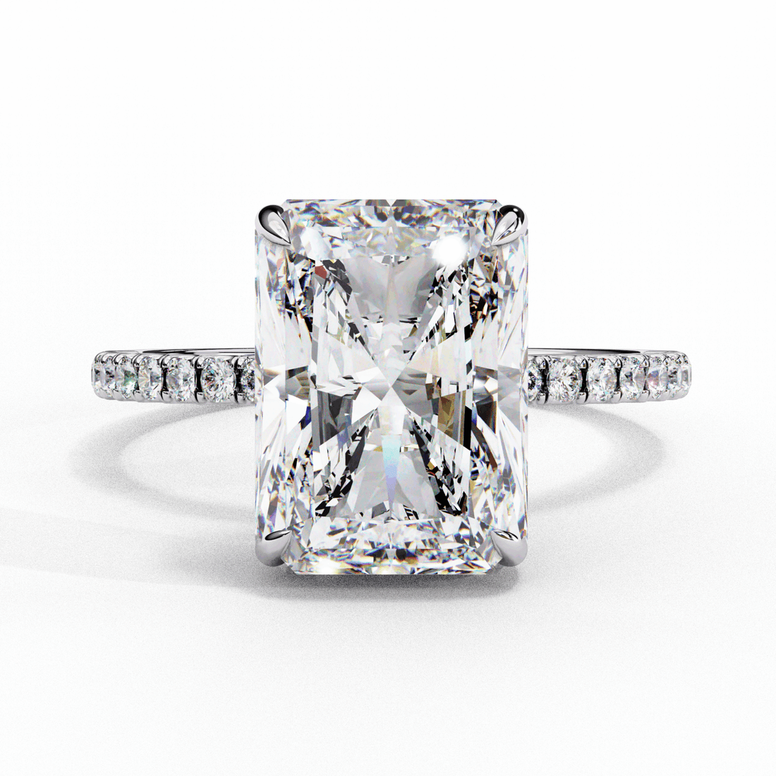 2.75 Carat Radiant Forevermore Solitaire Ring in Moissanite | House of Estara