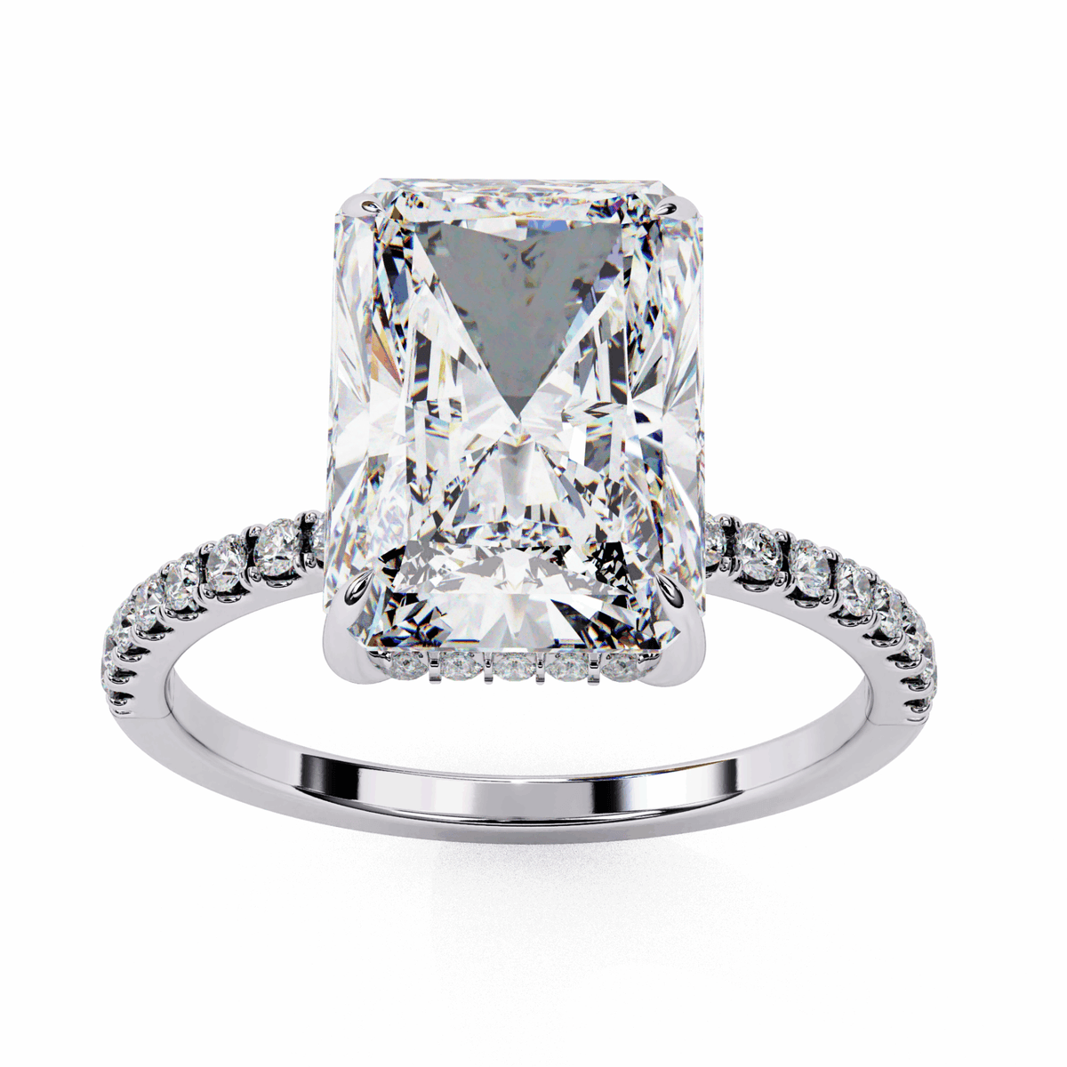 2.75 Carat Radiant Forevermore Solitaire Ring in Moissanite | House of Estara