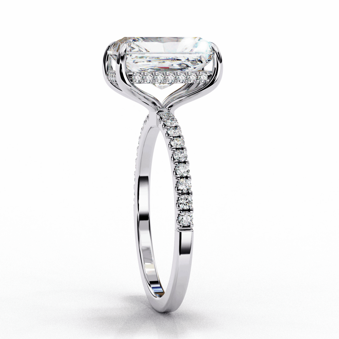 2.75 Carat Radiant Forevermore Solitaire Ring in Moissanite | House of Estara