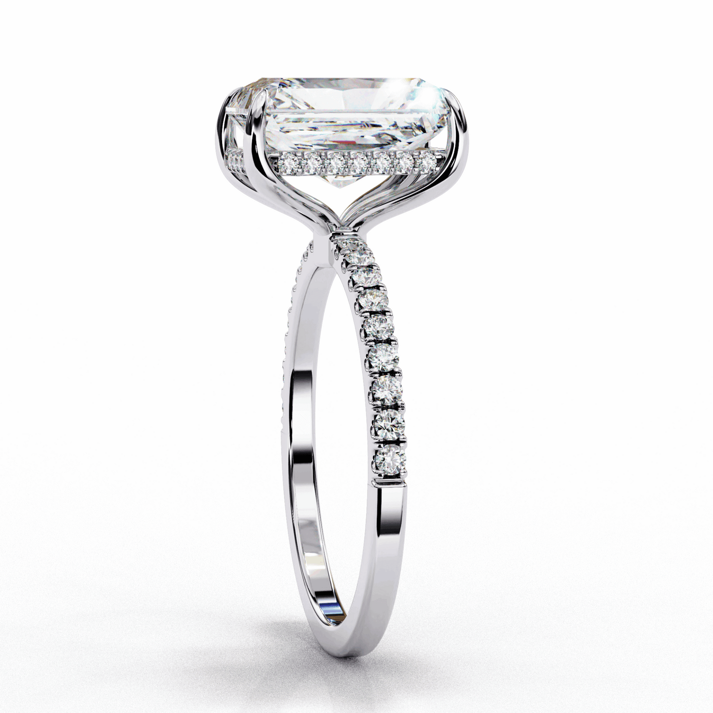 2.75 Carat Radiant Forevermore Solitaire Ring in Moissanite | House of Estara