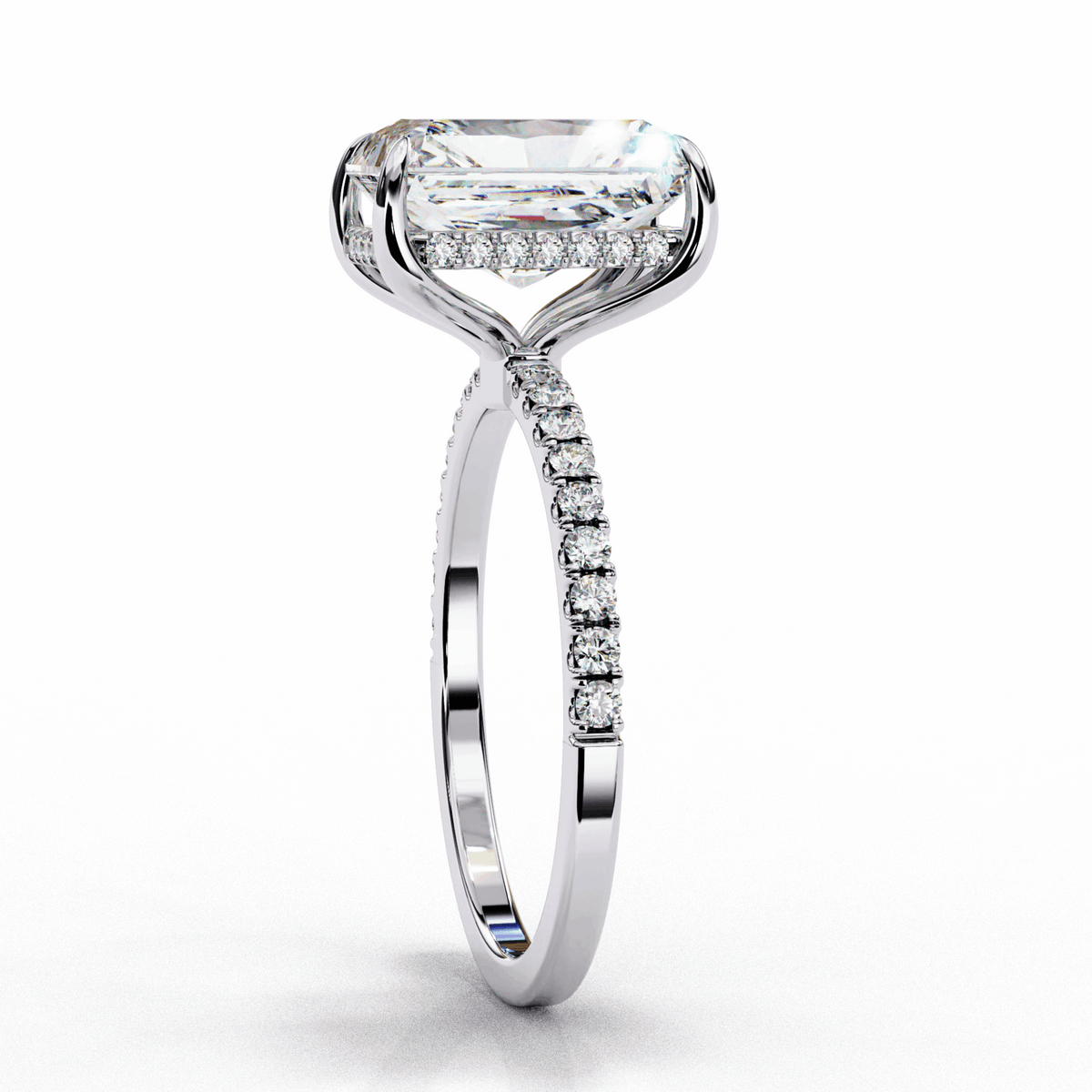 2.75 Carat Radiant Forevermore Solitaire Ring in Moissanite | House of Estara