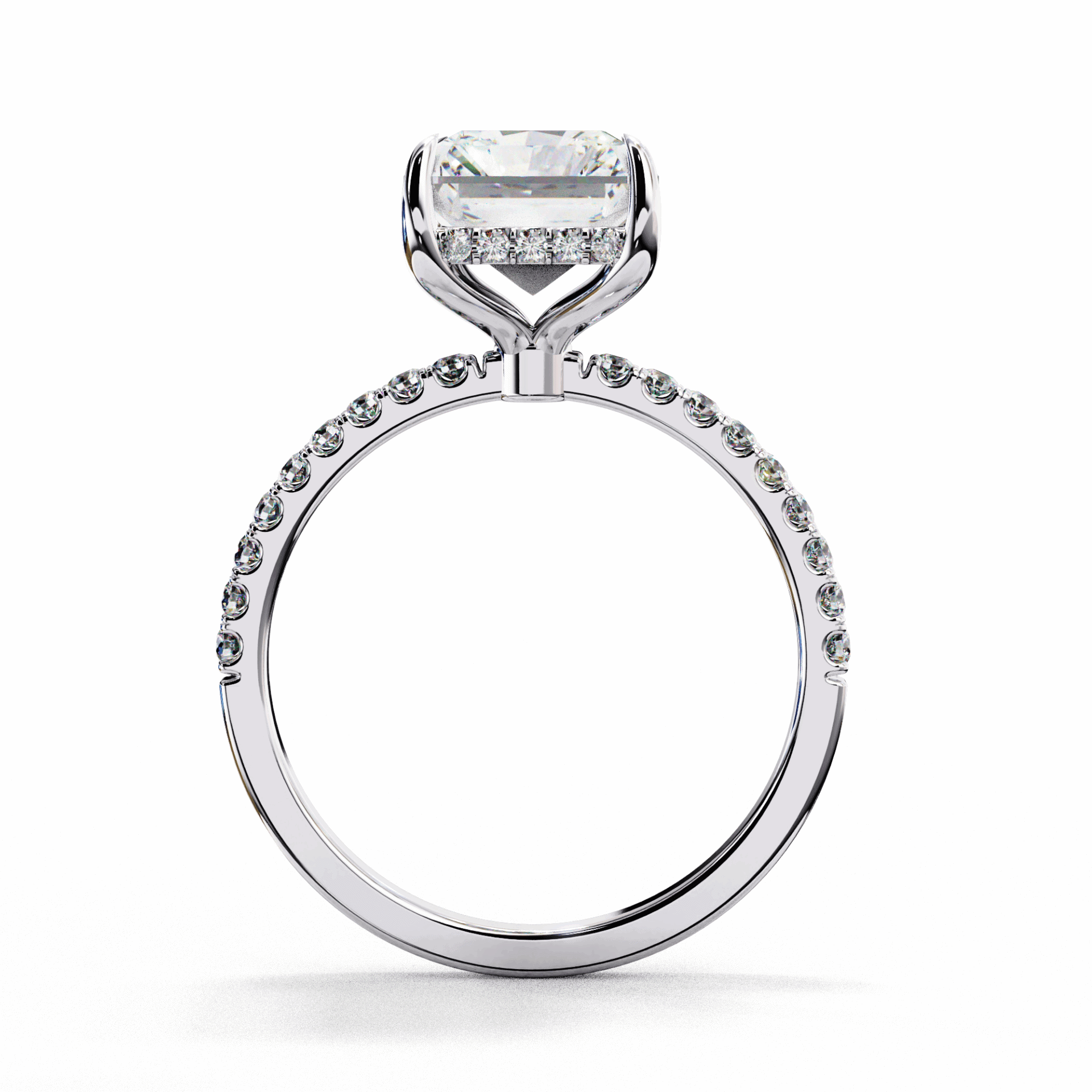 2.75 Carat Radiant Forevermore Solitaire Ring in Moissanite | House of Estara