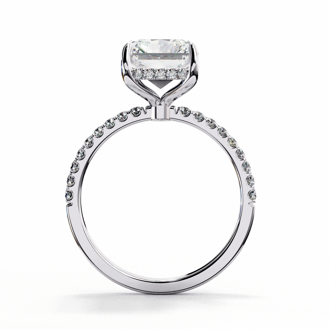2.75 Carat Radiant Forevermore Solitaire Ring in Moissanite | House of Estara