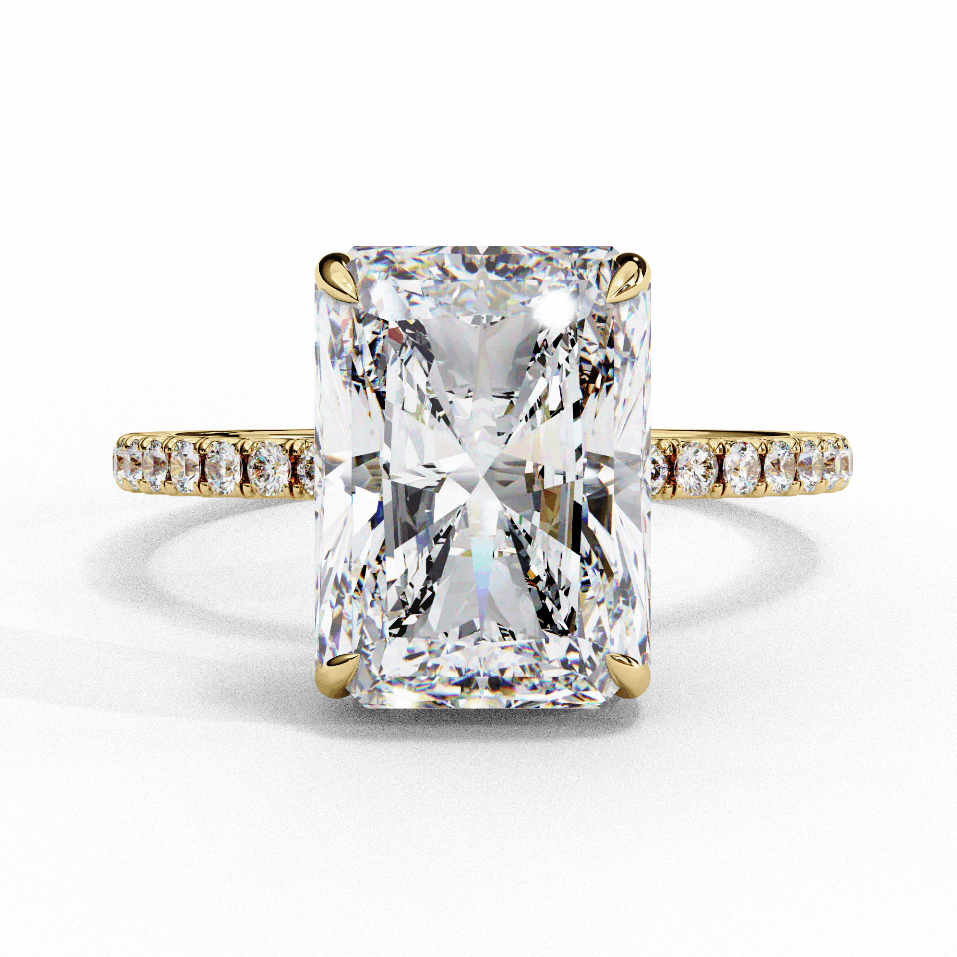 2.75 Carat Radiant Forevermore Solitaire Ring in Moissanite | House of Estara