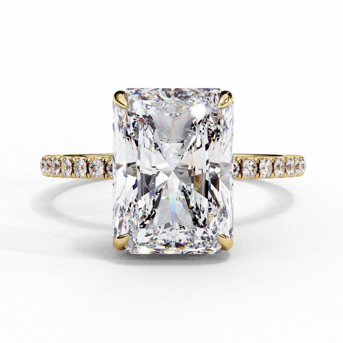 2.75 Carat Radiant Forevermore Solitaire Ring in Moissanite | House of Estara