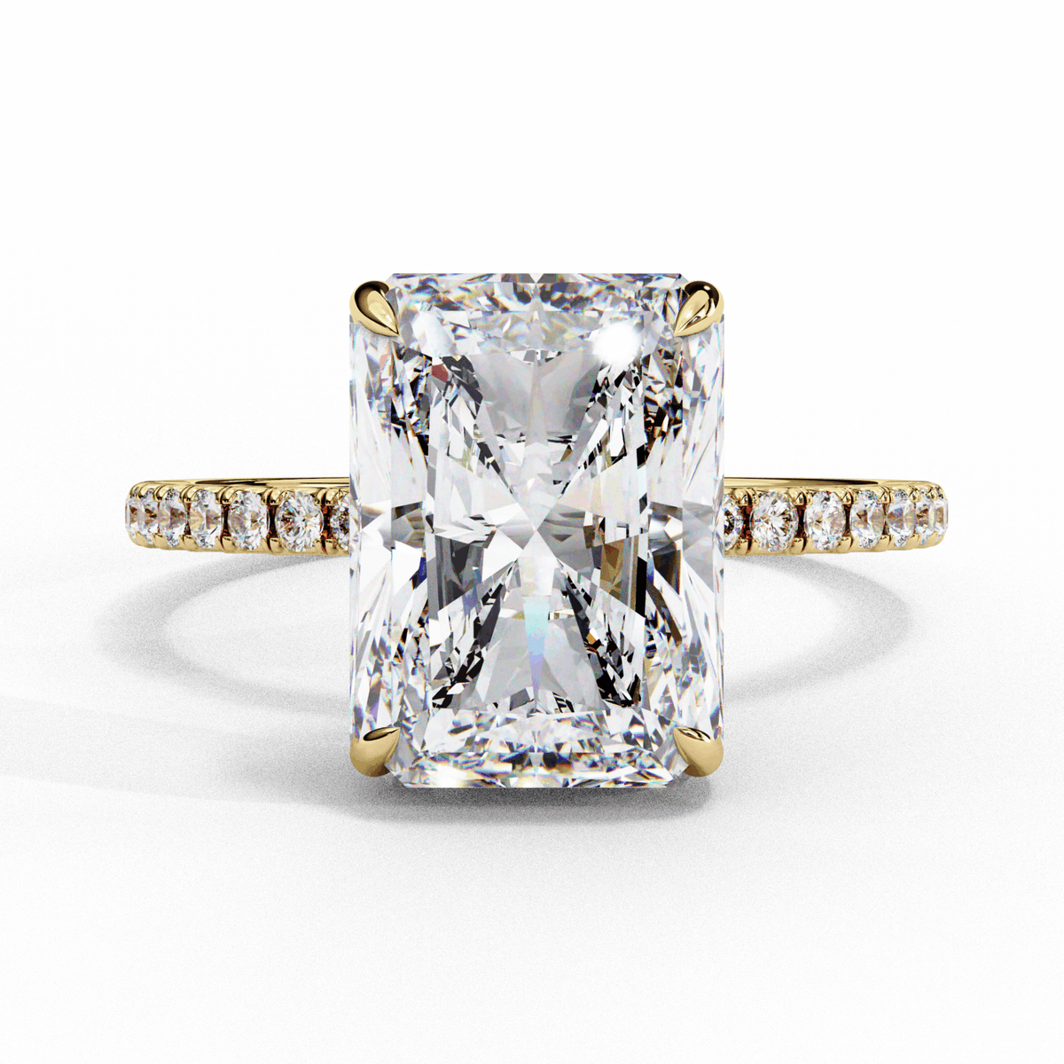 2.75 Carat Radiant Forevermore Solitaire Ring in Moissanite | House of Estara