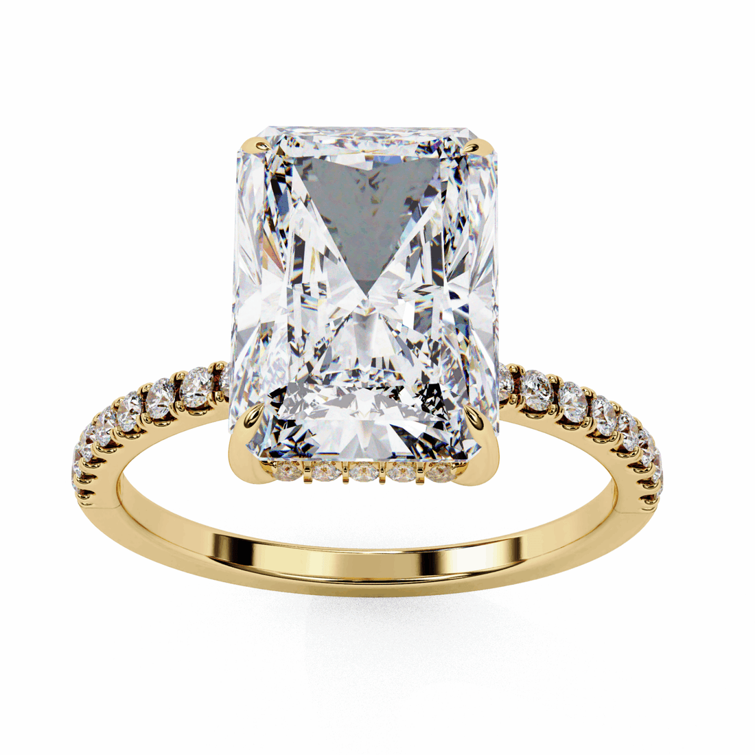 2.75 Carat Radiant Forevermore Solitaire Ring in Moissanite | House of Estara
