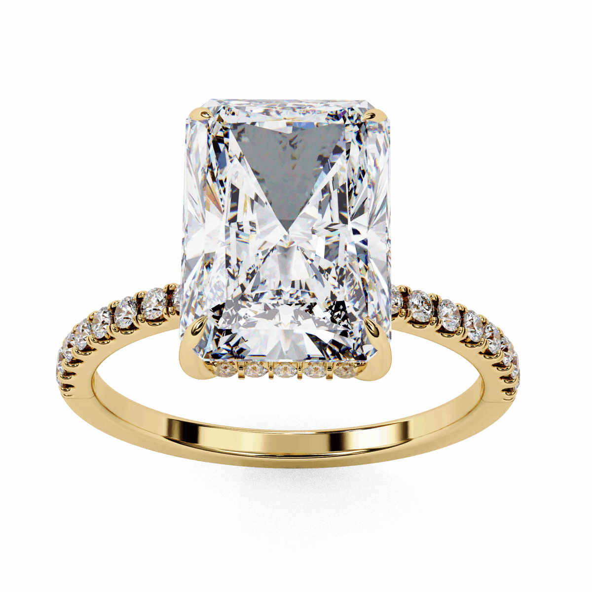 2.75 Carat Radiant Forevermore Solitaire Ring in Moissanite | House of Estara