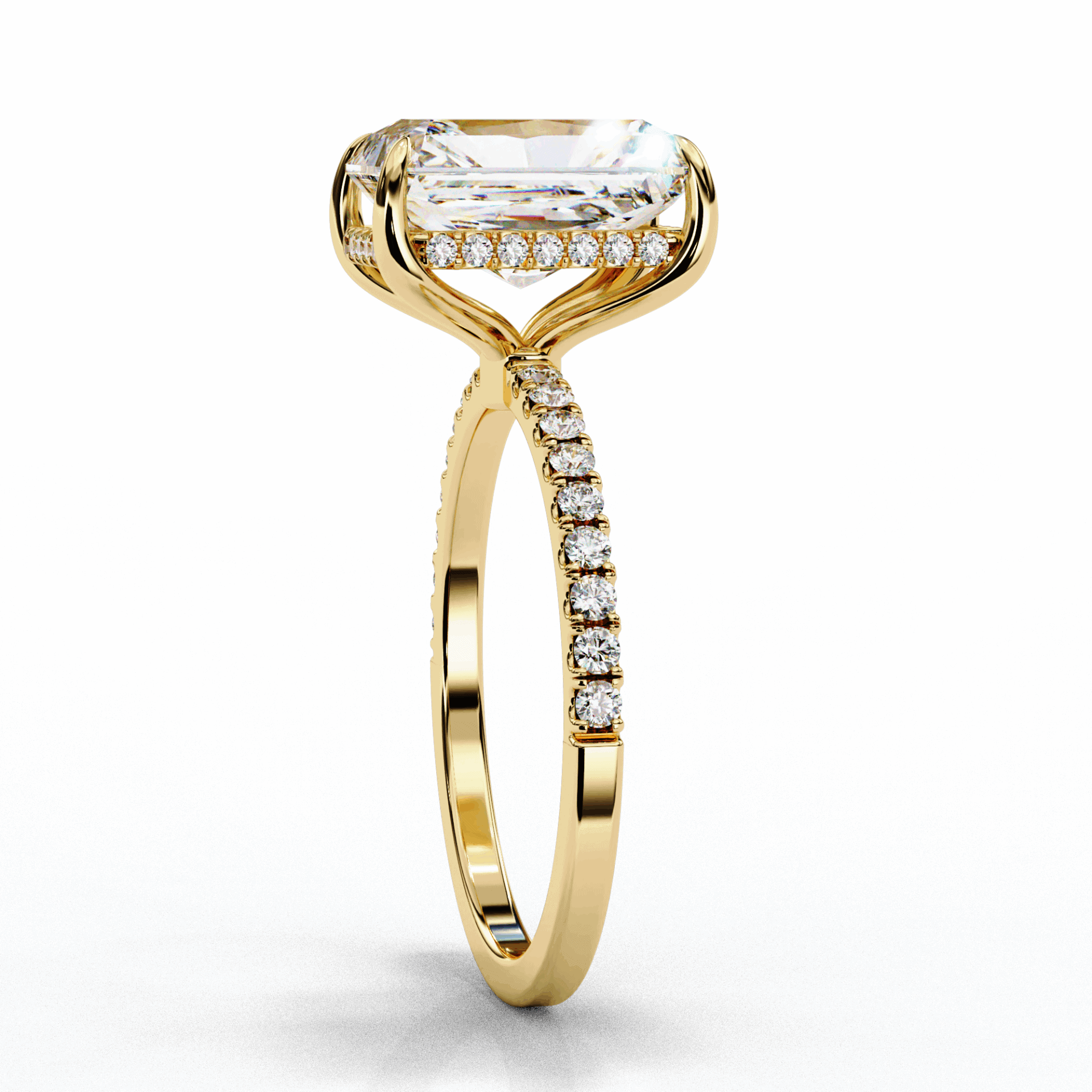 2.75 Carat Radiant Forevermore Solitaire Ring in Moissanite | House of Estara